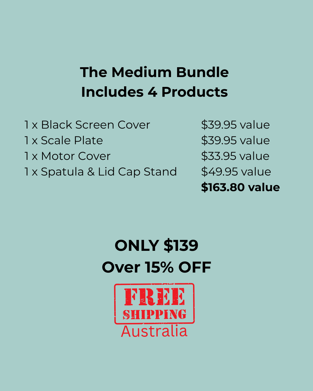 Medium Accessory Bundle Save 15% & Free Shipping Australia