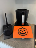 custom made tm7 thermomix vorwerk cover halloween pumpkin and spatula stand 