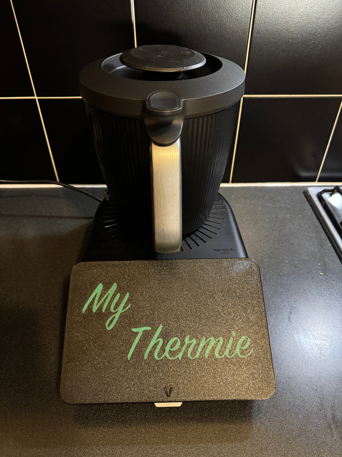 My Thermie 3D printed screen cover for Thermomix TM7 in a kitchen