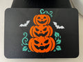Close-up of the pumpkin stack 3D printed Halloween screen cover fitted to a Thermomix TM7
